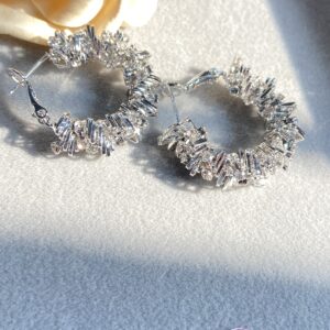Sparkling Crystal Hoop Earrings ✨