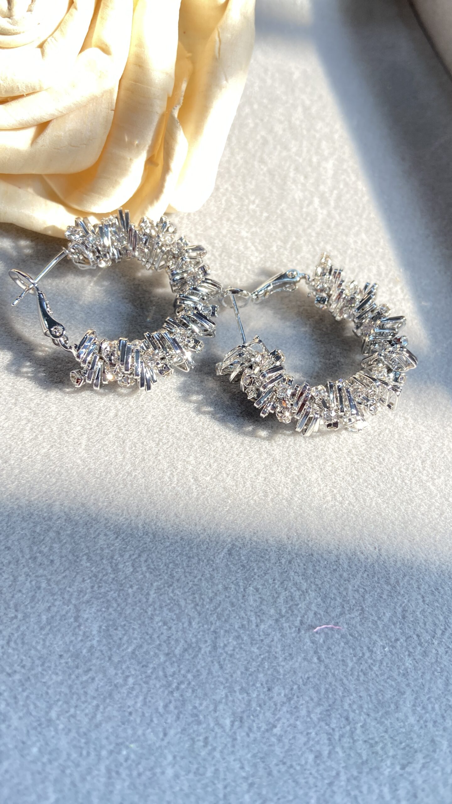 Sparkling Crystal Hoop Earrings ✨